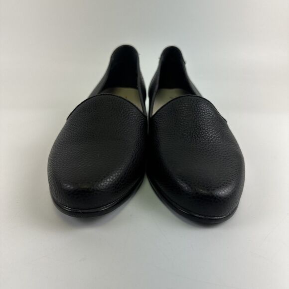 Trotters Liz Loafer Pebbled Black Leather Slip On Flat Comfort Womens 10 Wide - Picture 3 of 13